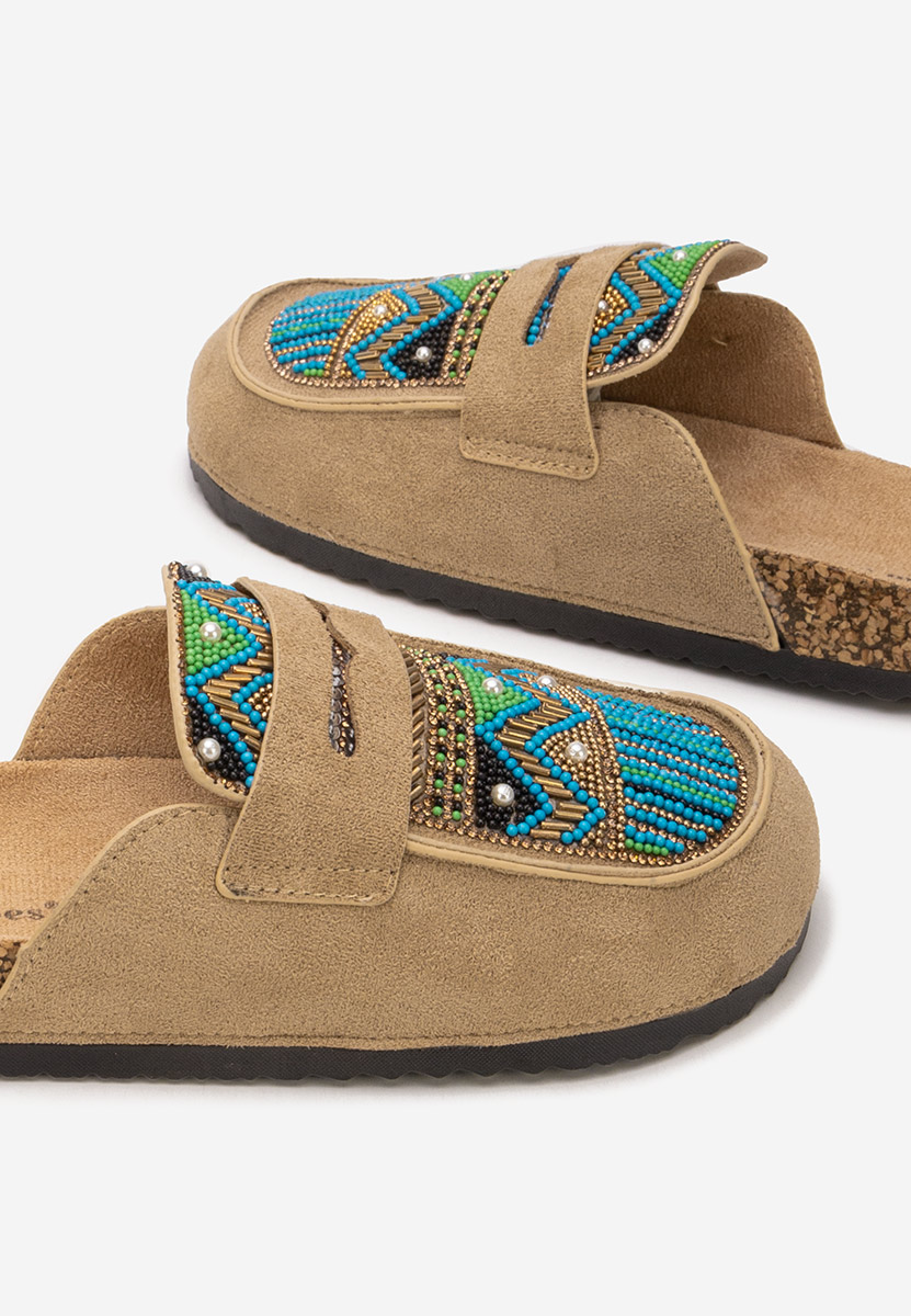 Khaki drewniaki Jovana