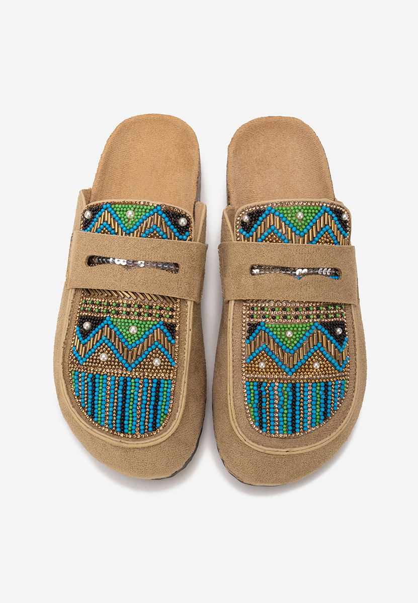 Khaki drewniaki Jovana