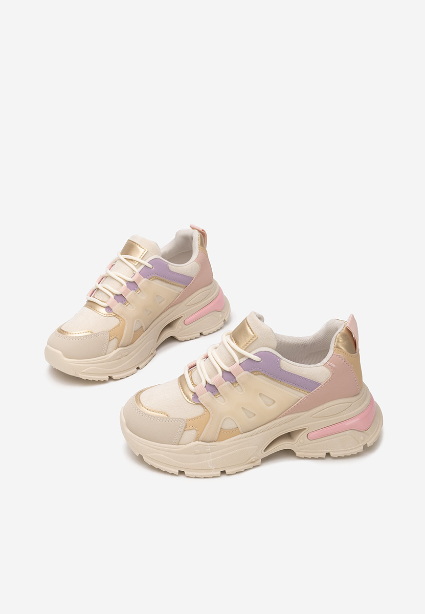 Wielokolorowy sneakersy na koturnie Alverisa