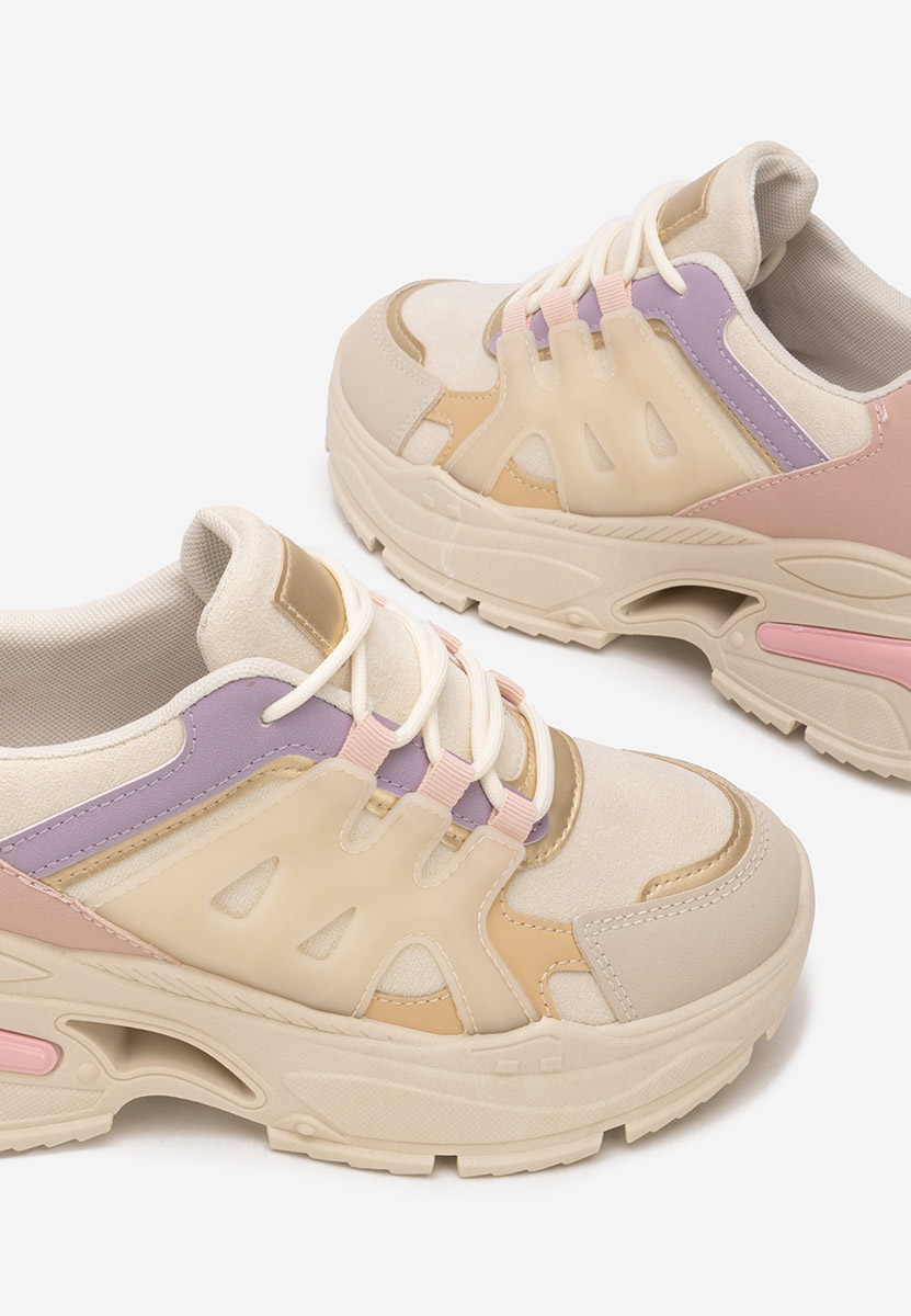 Wielokolorowy sneakersy na koturnie Alverisa