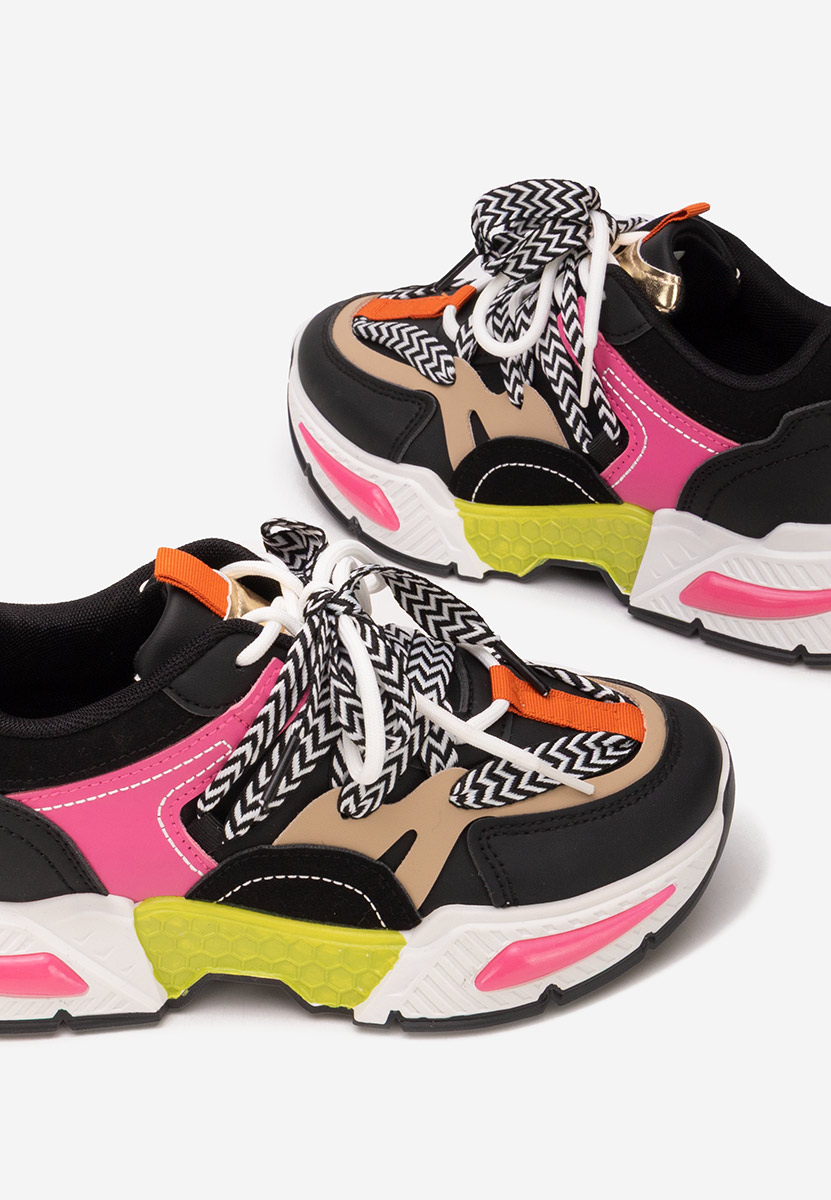 Czarne sneakersy damskie Celora