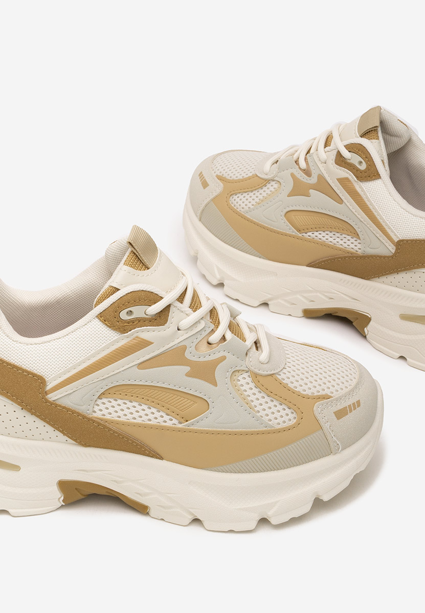 Khaki sneakersy na platformie Zoriva