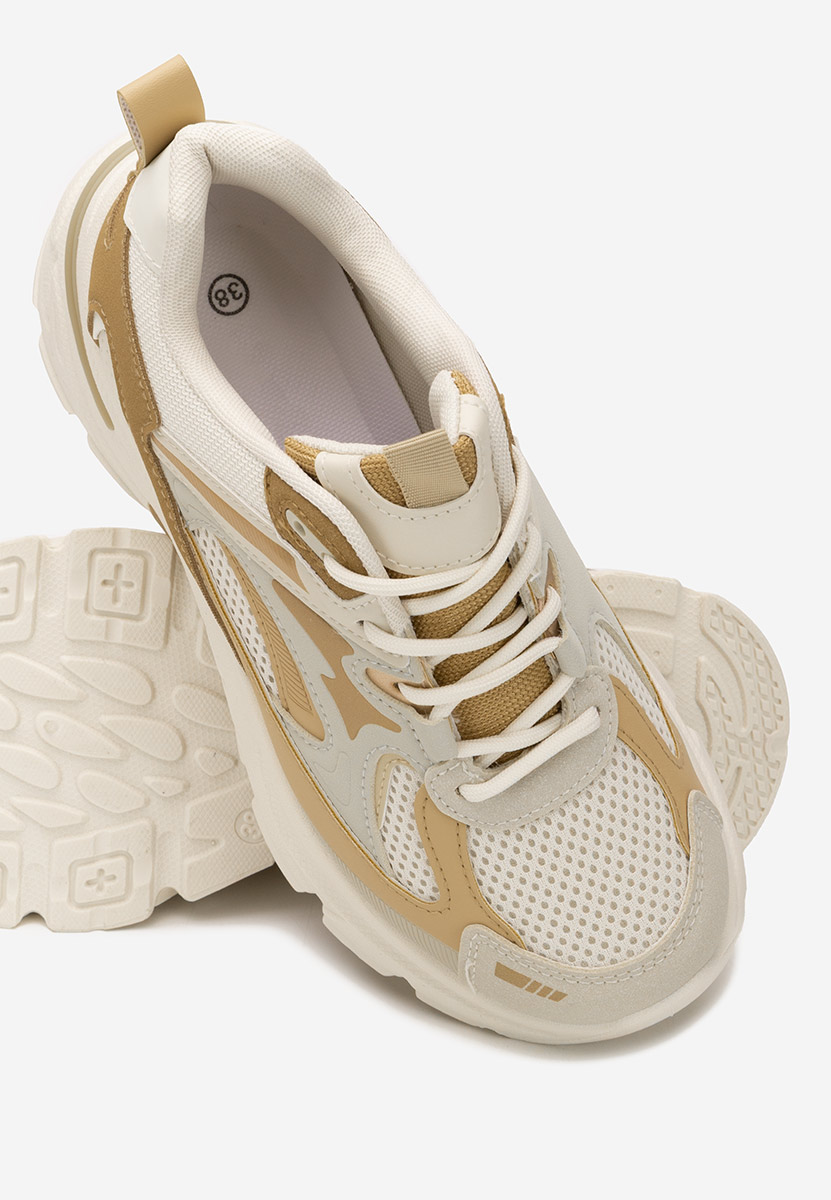 Khaki sneakersy na platformie Zoriva