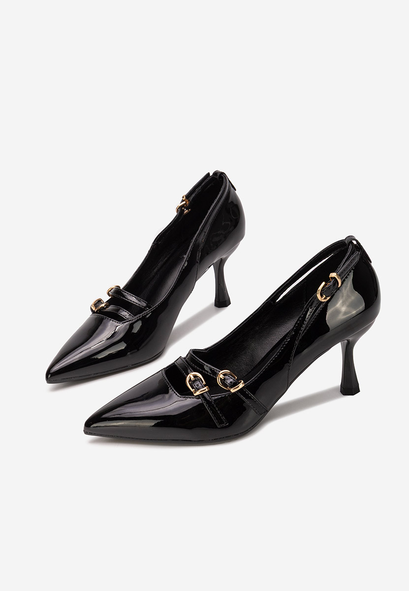 Czarne czółenka na szpilce Morenia