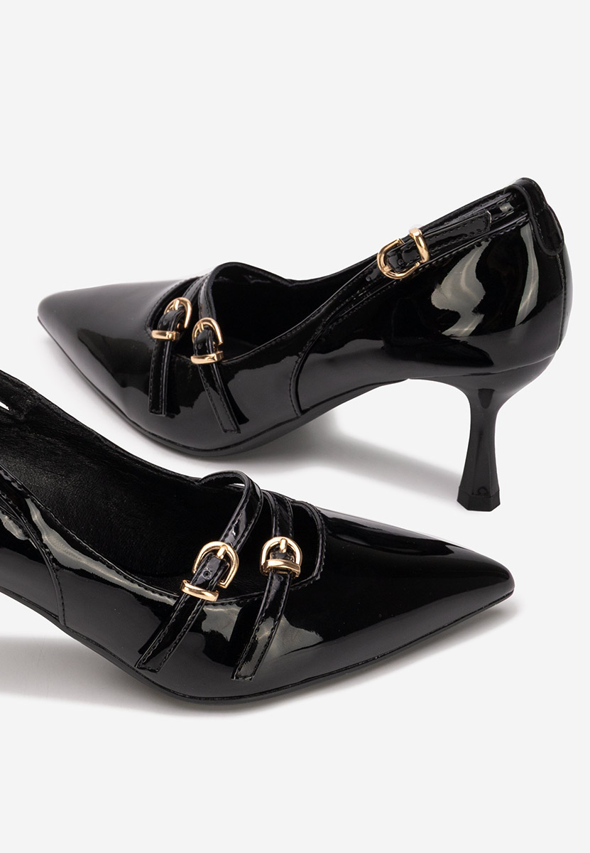 Czarne czółenka na szpilce Morenia