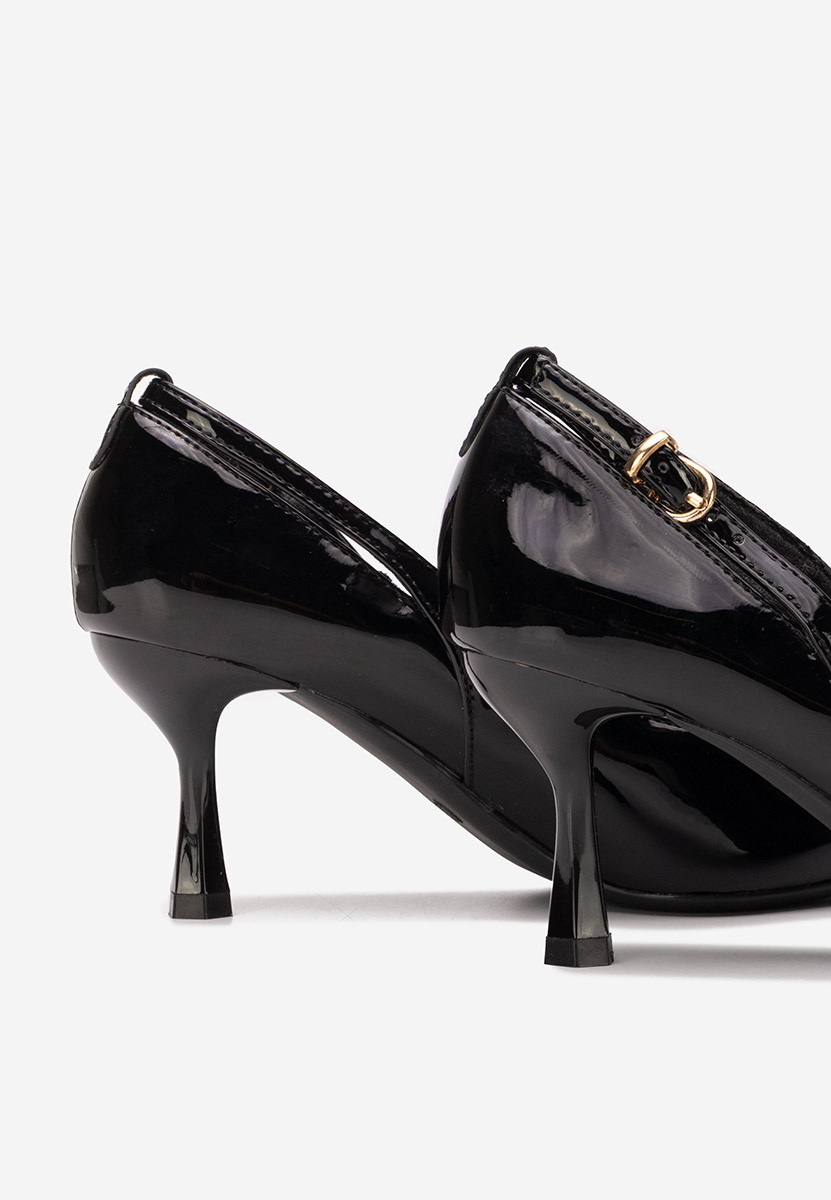 Czarne czółenka na szpilce Morenia