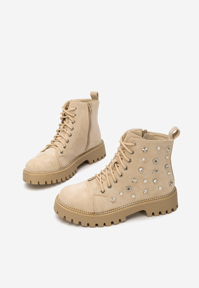 Beżowe trapery damskie Stelyana