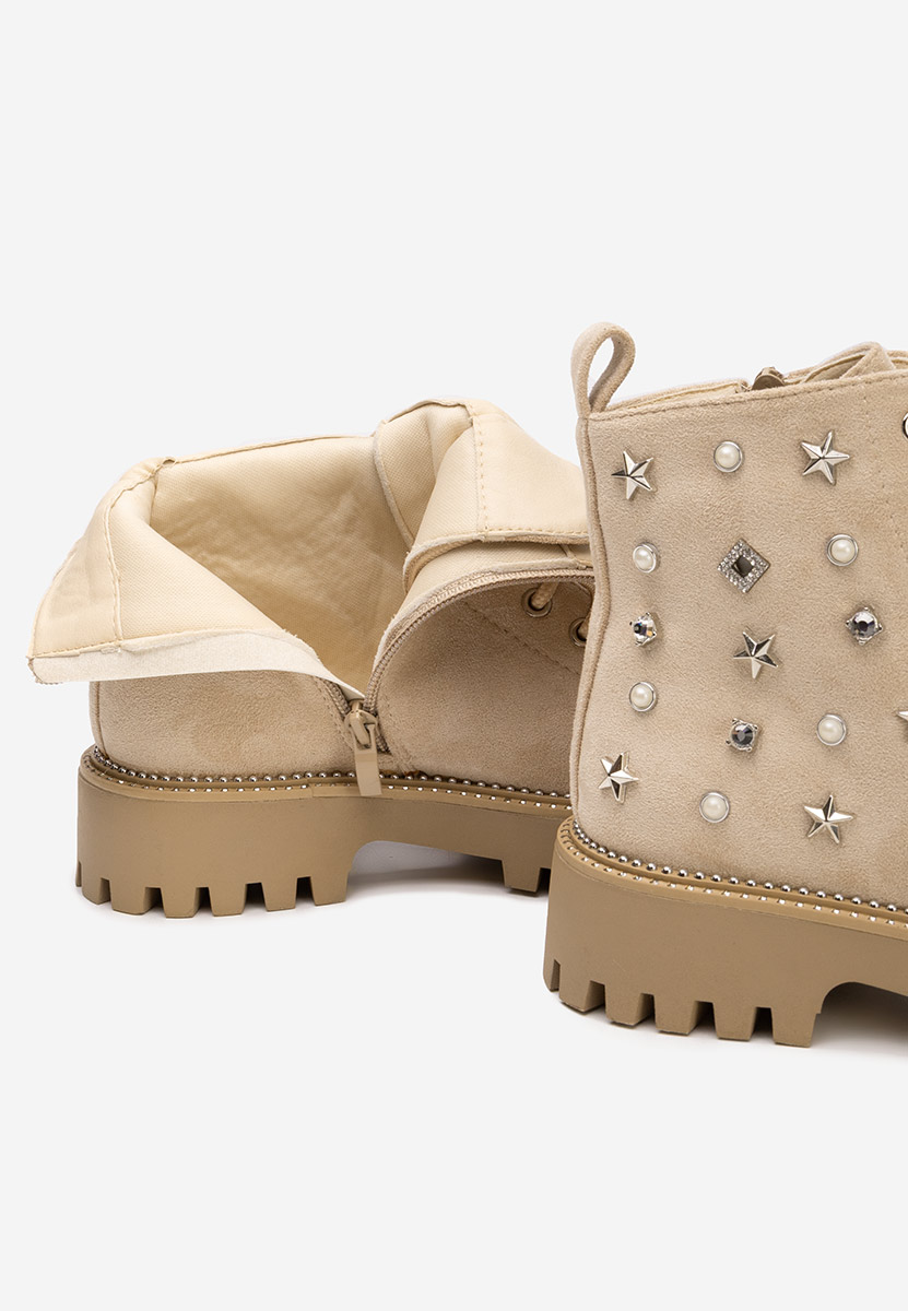 Beżowe trapery damskie Stelyana