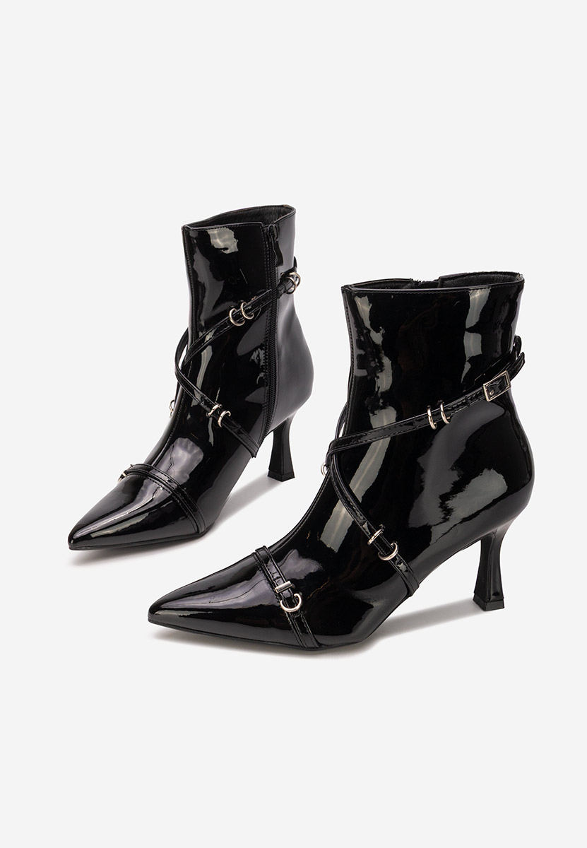 Czarne botki na szpilce Marcelia