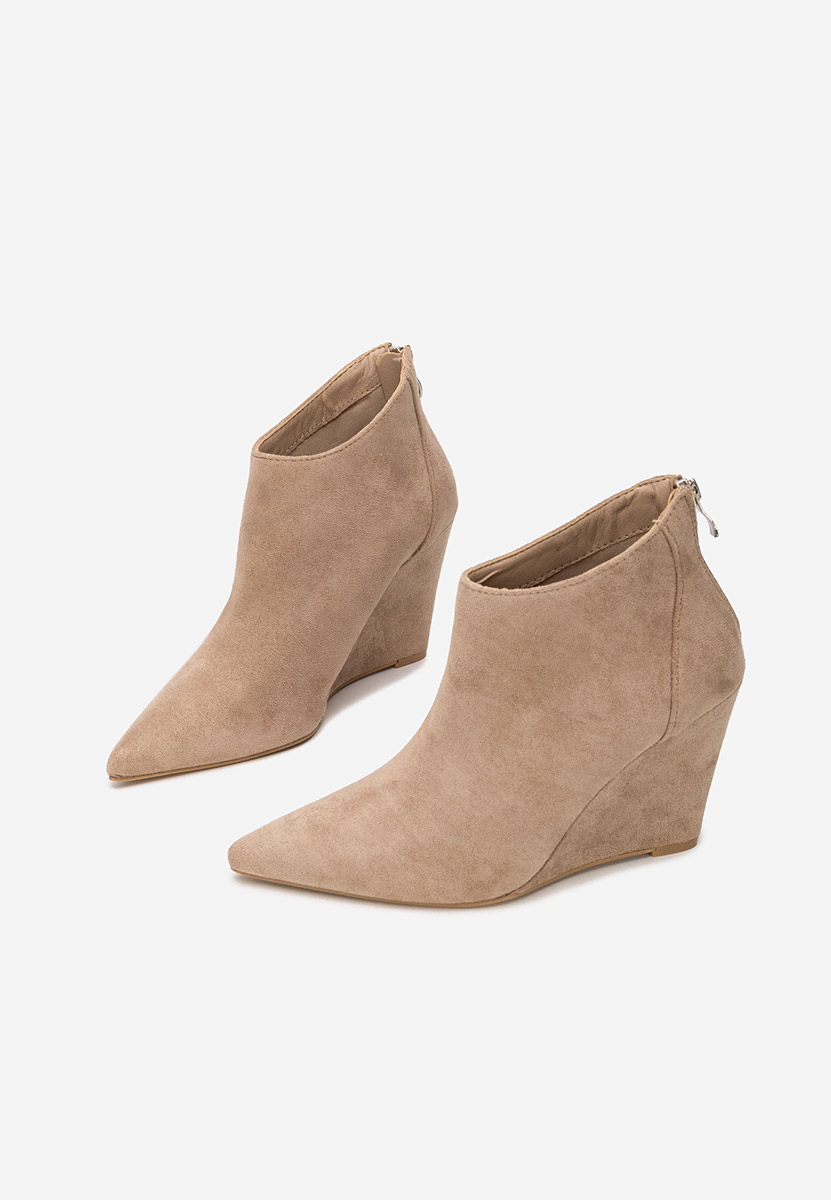 Khaki botki na koturnie Shenna V3