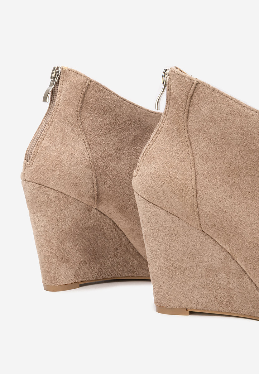 Khaki botki na koturnie Shenna V3