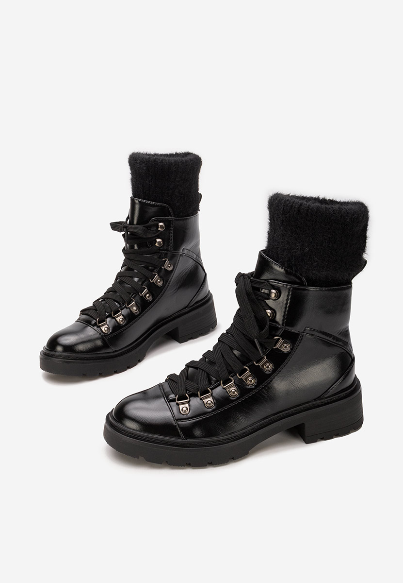 Czarne trapery damskie Simonia