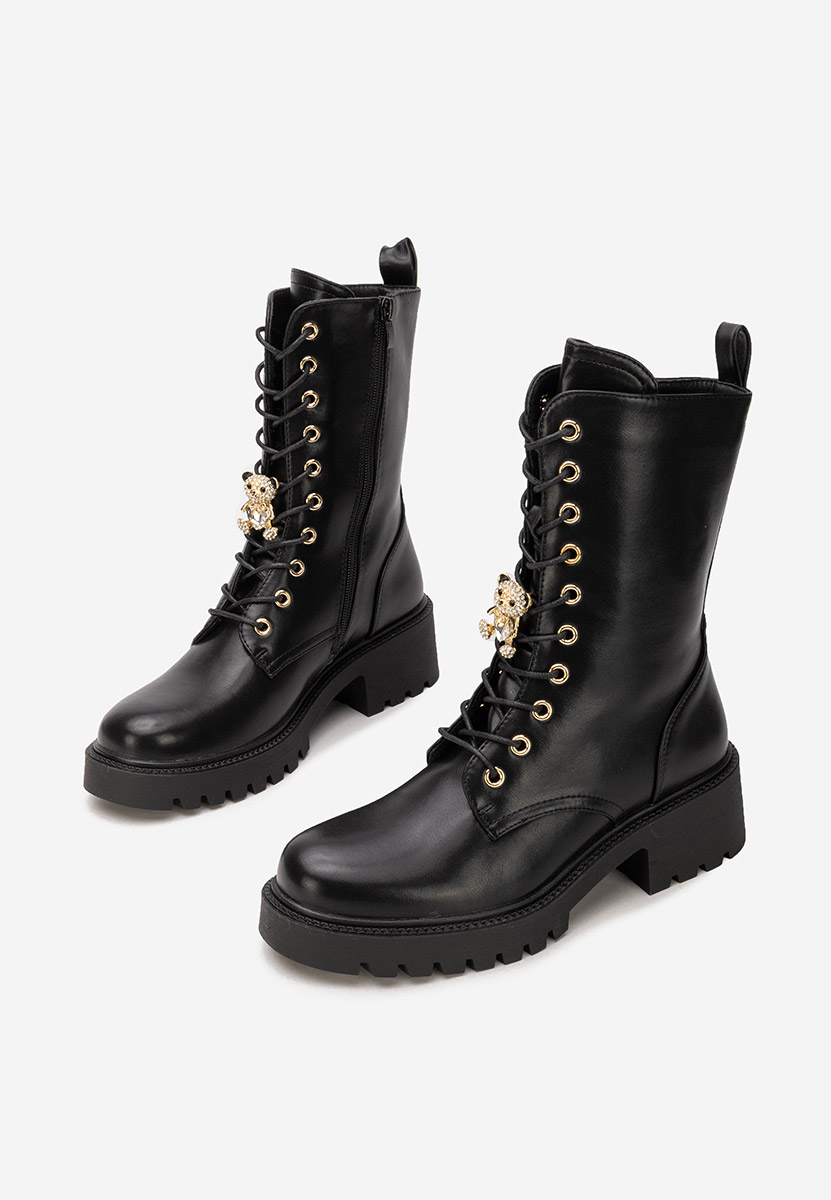 Czarne workery damskie Fabina