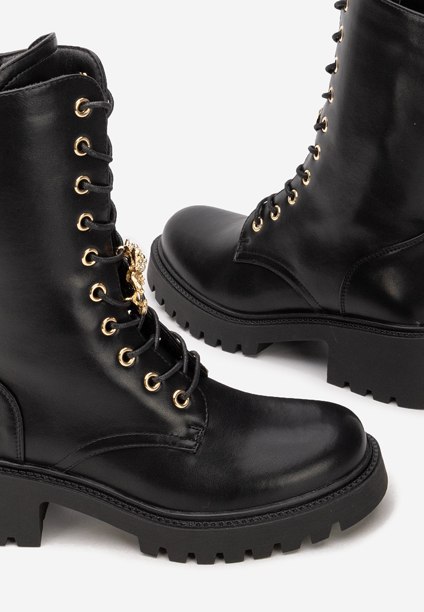 Czarne workery damskie Fabina