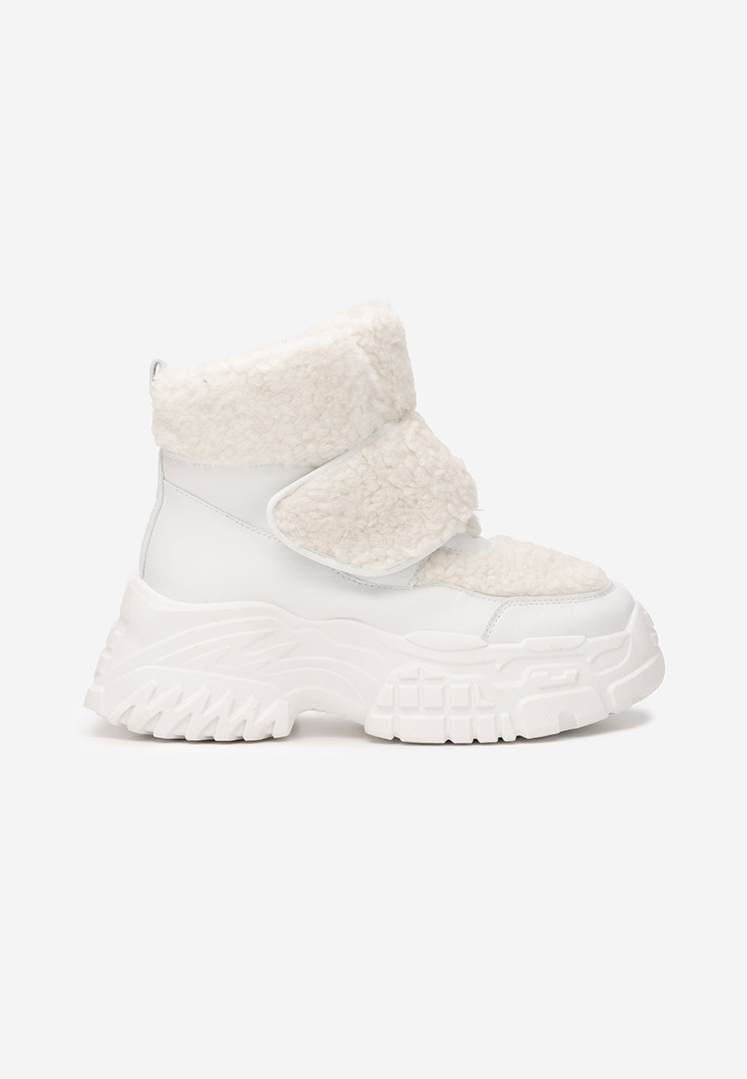 Białe zimowe sneakersy damskie Comino