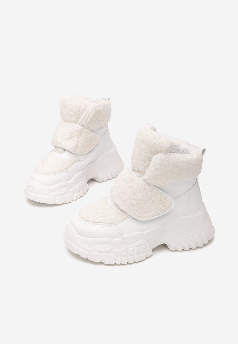 Białe zimowe sneakersy damskie Comino