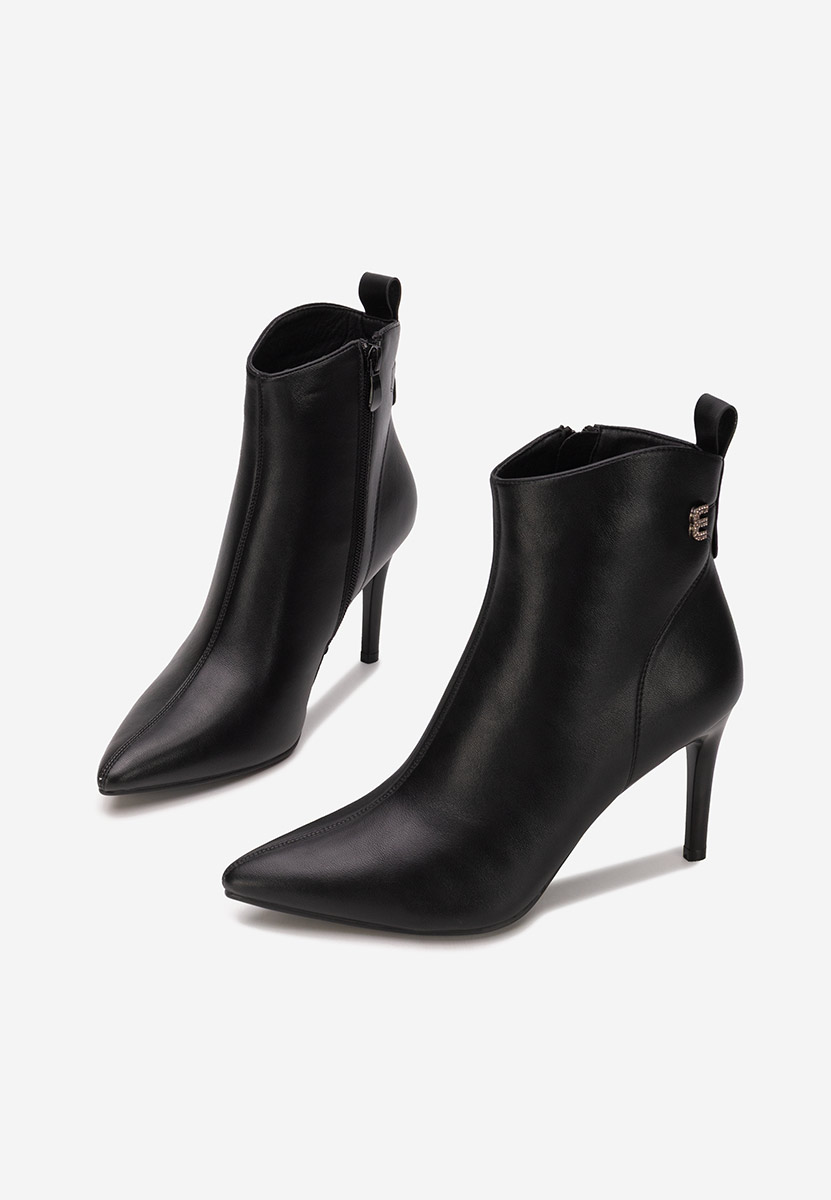 Czarne botki na szpilce Vanessia V2