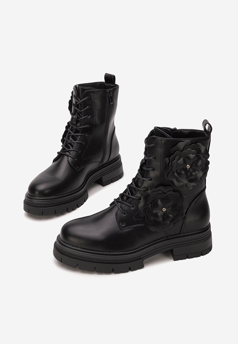 Czarne botki na platformie Penda