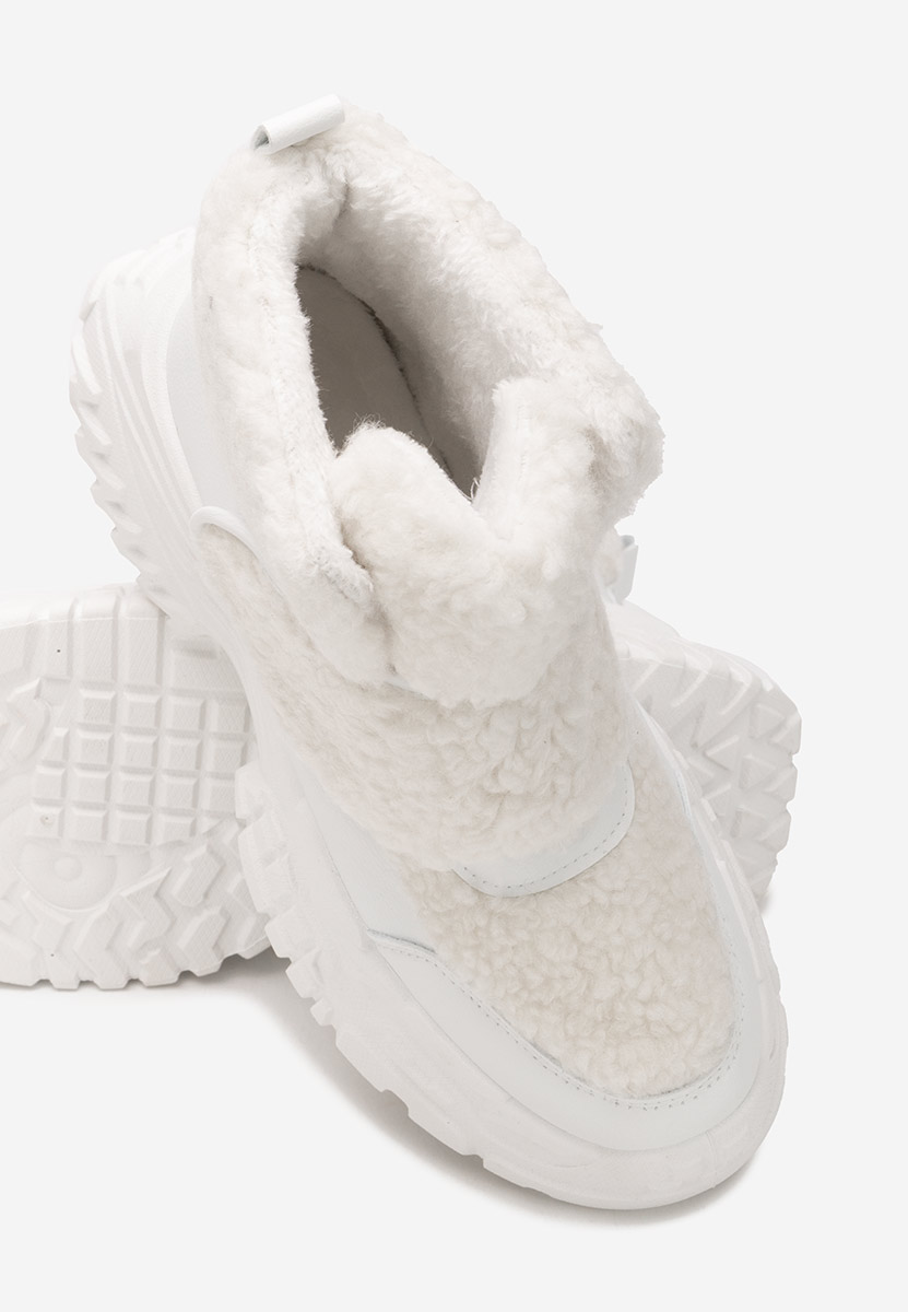 Białe zimowe sneakersy damskie Comino