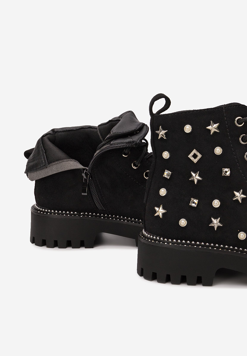 Czarne trapery damskie Stelyana