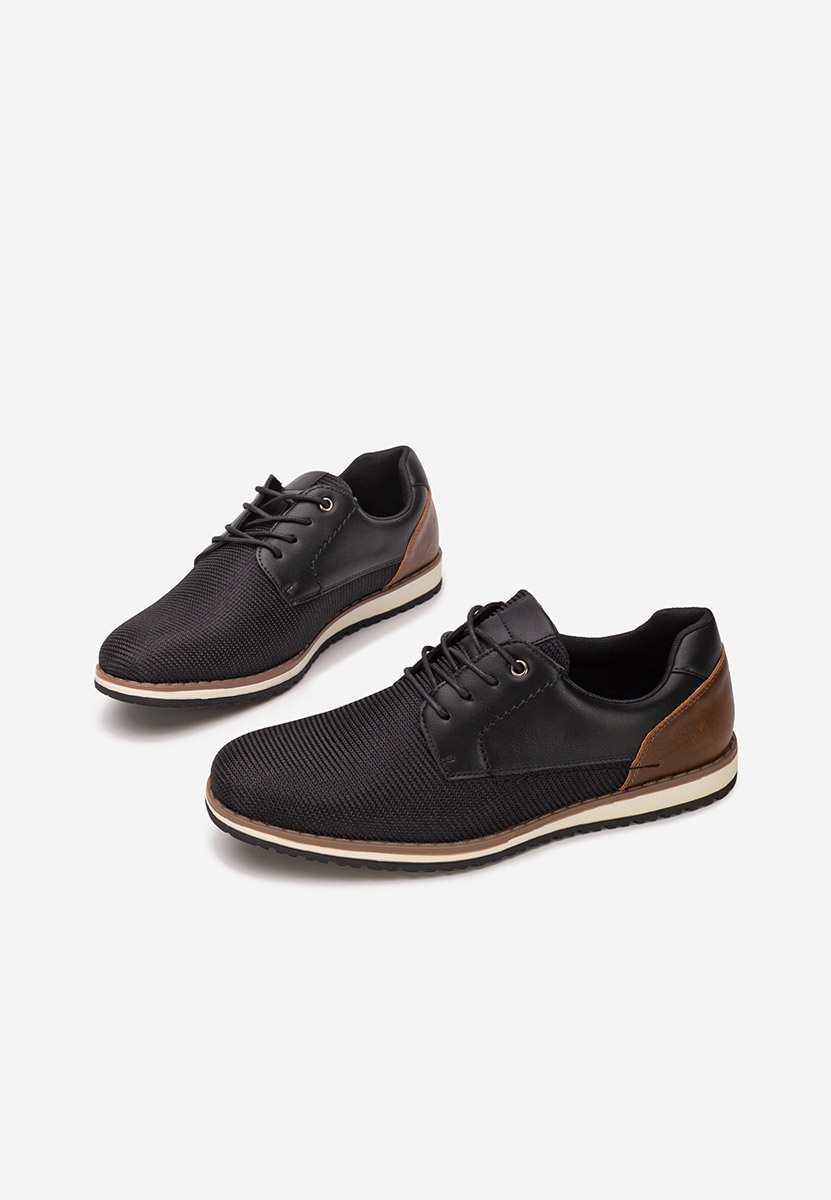 Czarne półbuty męskie Alfonso