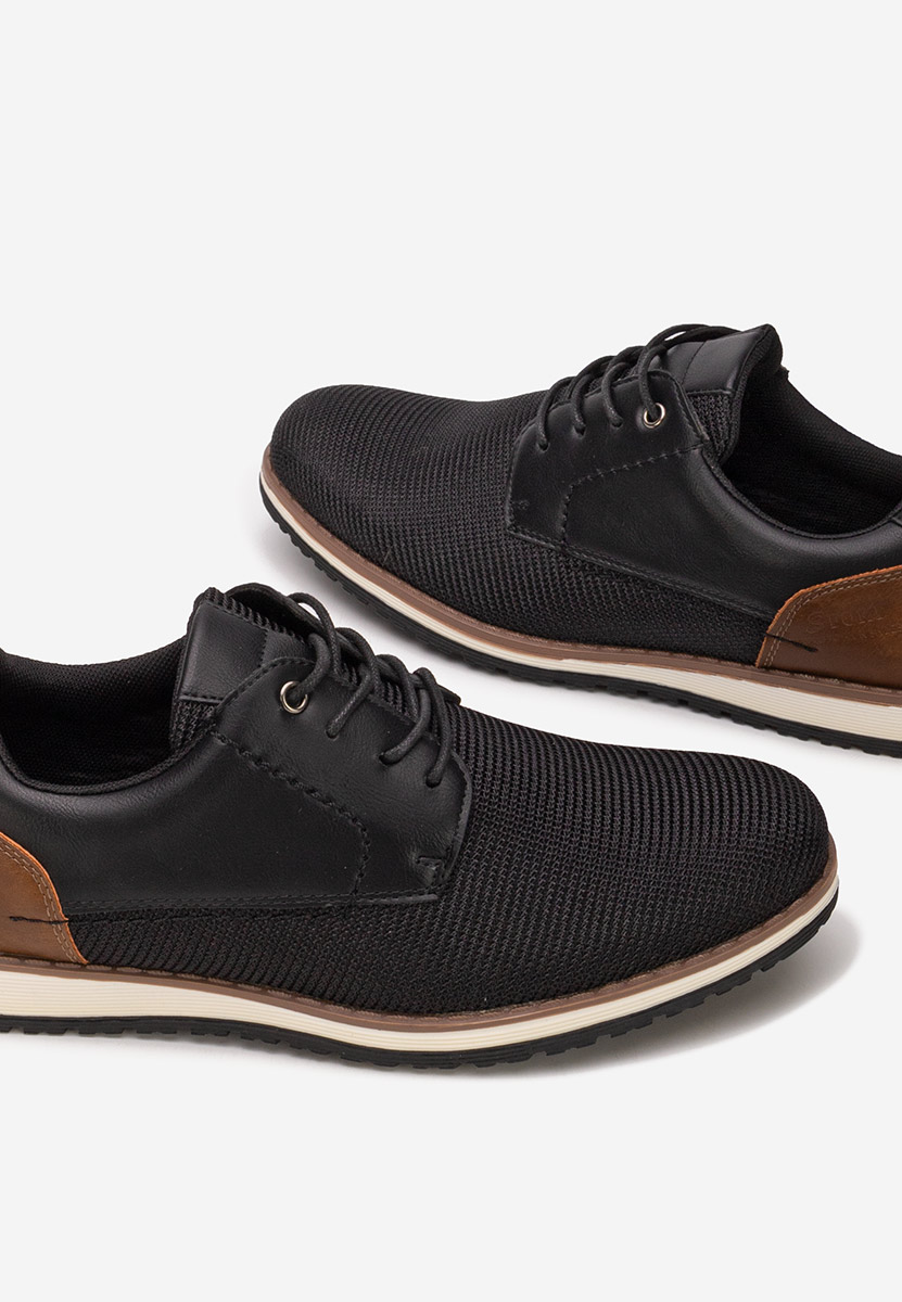 Czarne półbuty męskie Alfonso