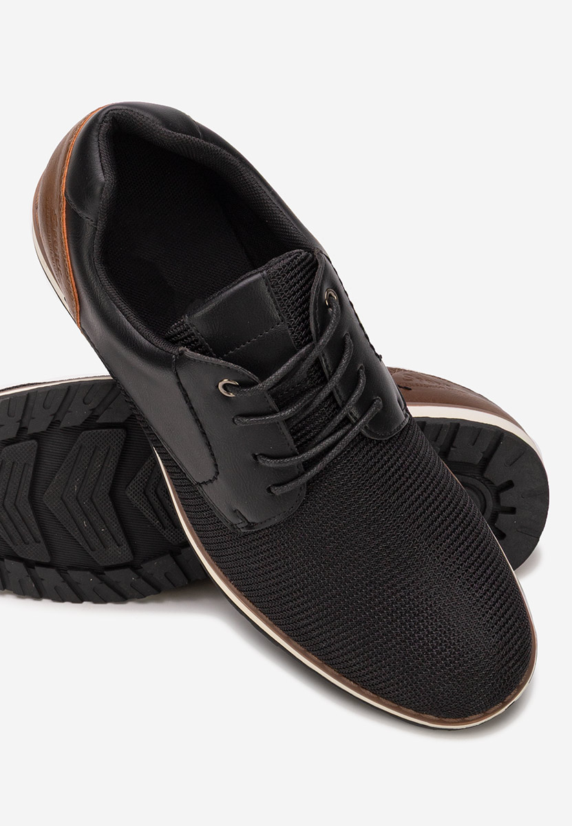 Czarne półbuty męskie Alfonso