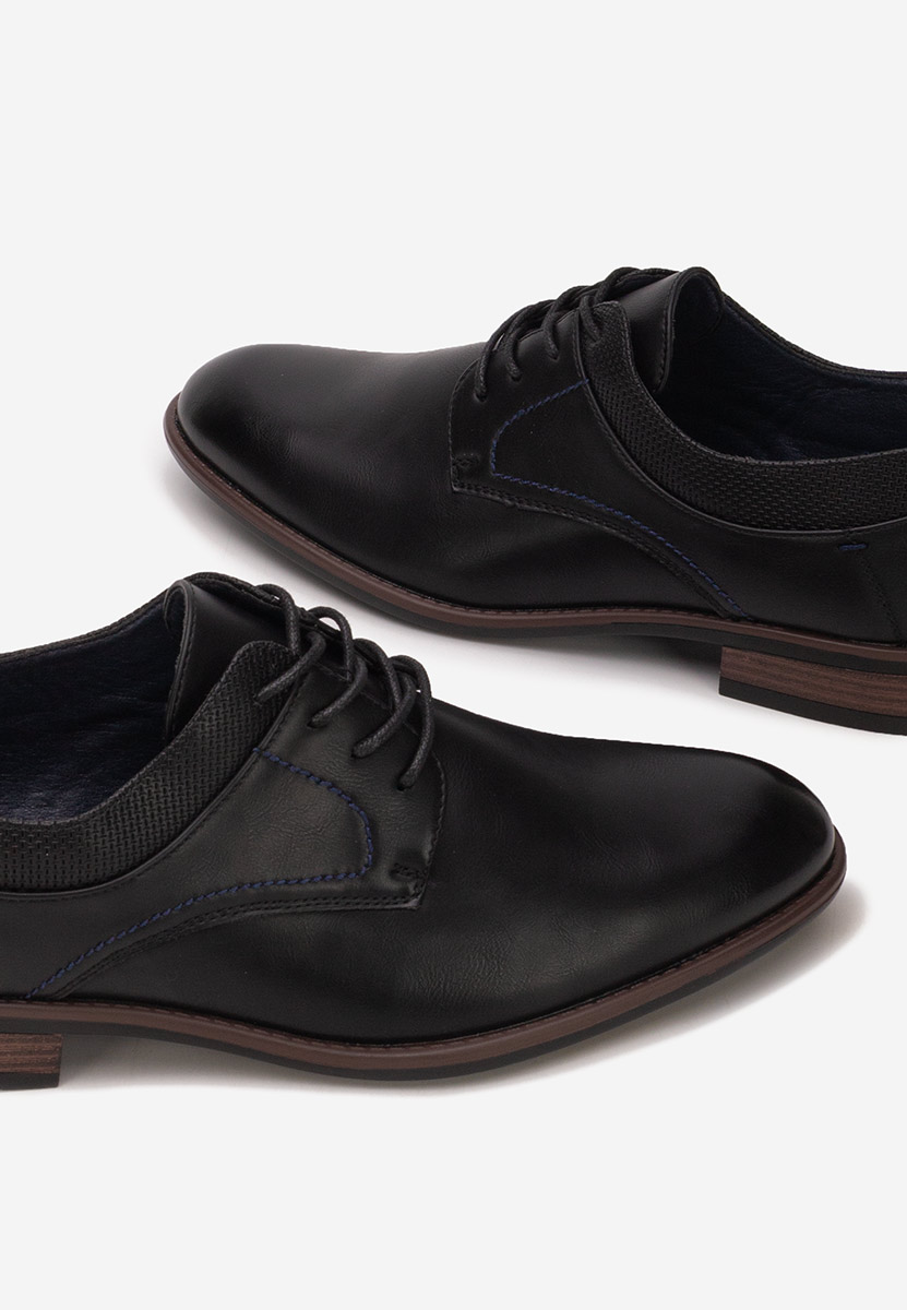 Czarne półbuty eleganckie męskie Klaus