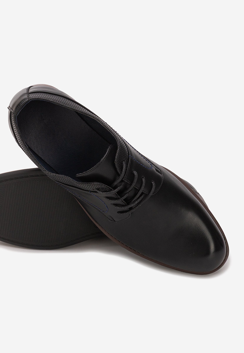 Czarne półbuty eleganckie męskie Klaus