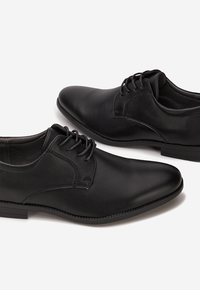 Czarne półbuty eleganckie męskie Amadeus