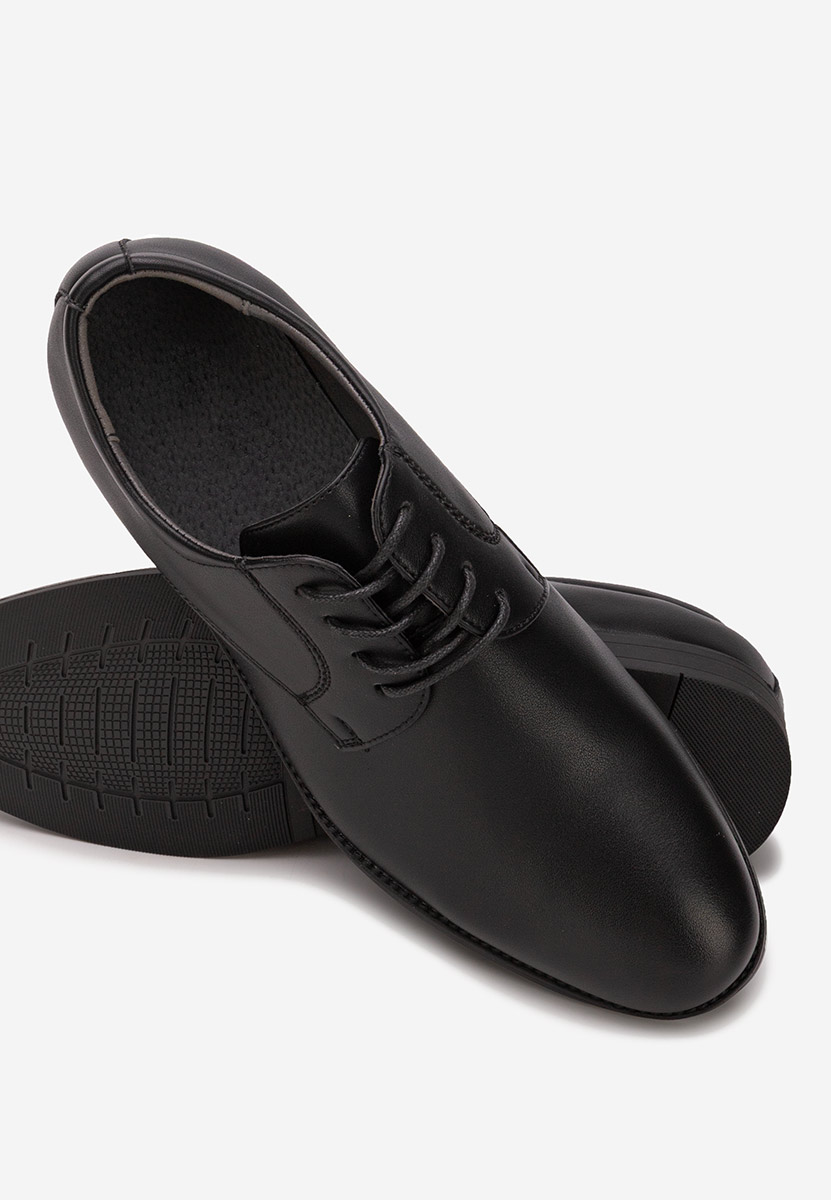 Czarne półbuty eleganckie męskie Amadeus