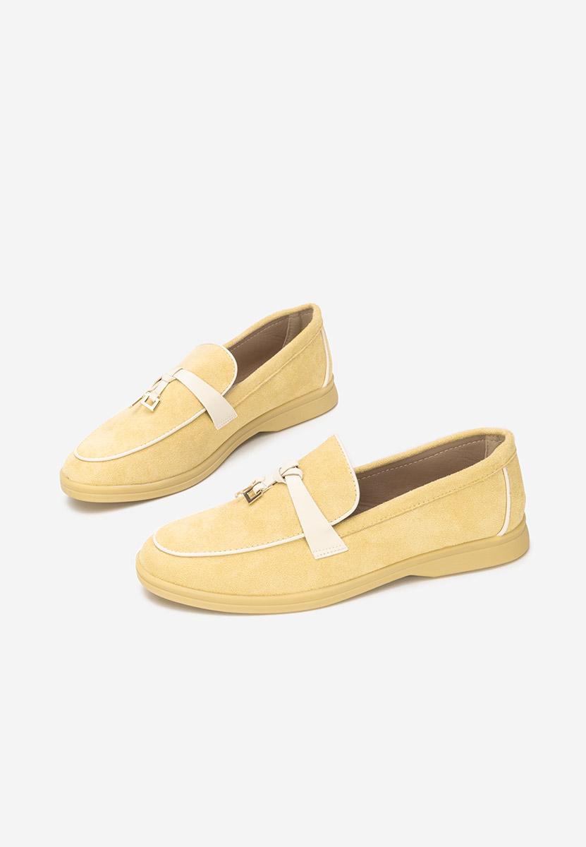 Żółte mokasyny damskie Raquella