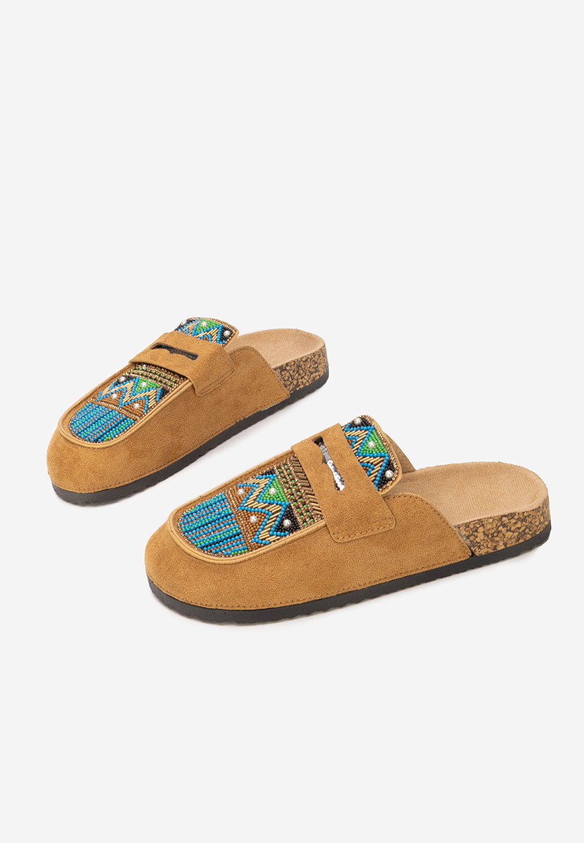 Camelowe drewniaki Marlie V2