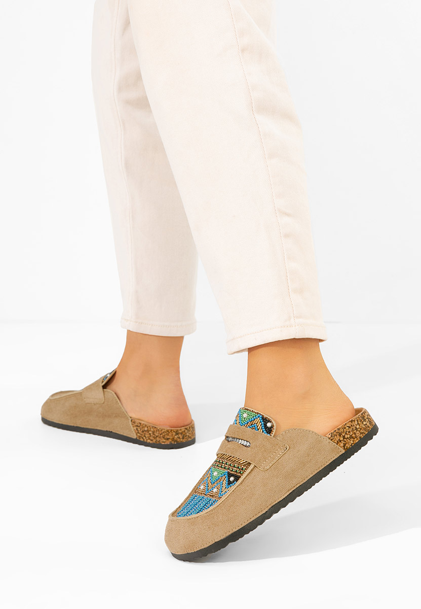 Khaki drewniaki Jovana