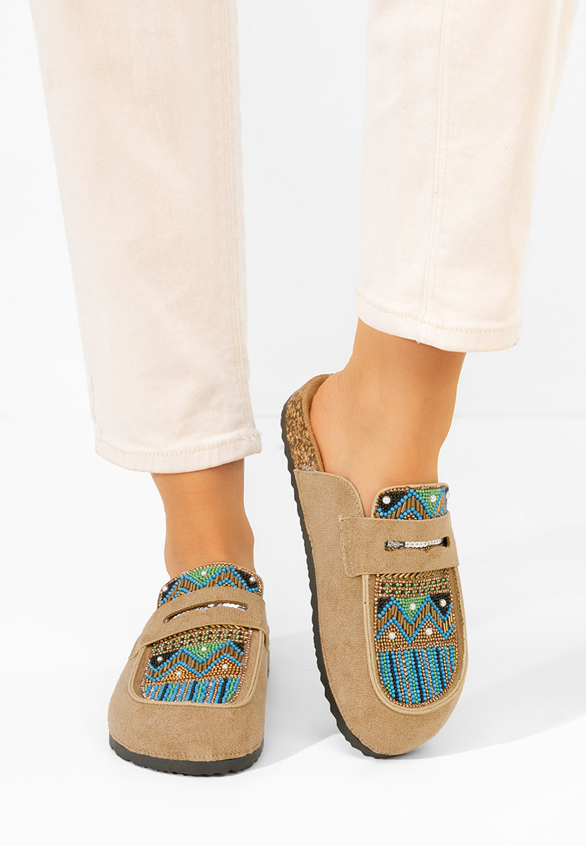 Khaki drewniaki Jovana