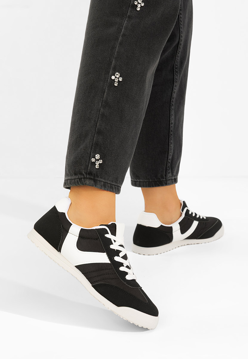Czarne sneakersy damskie Cleta