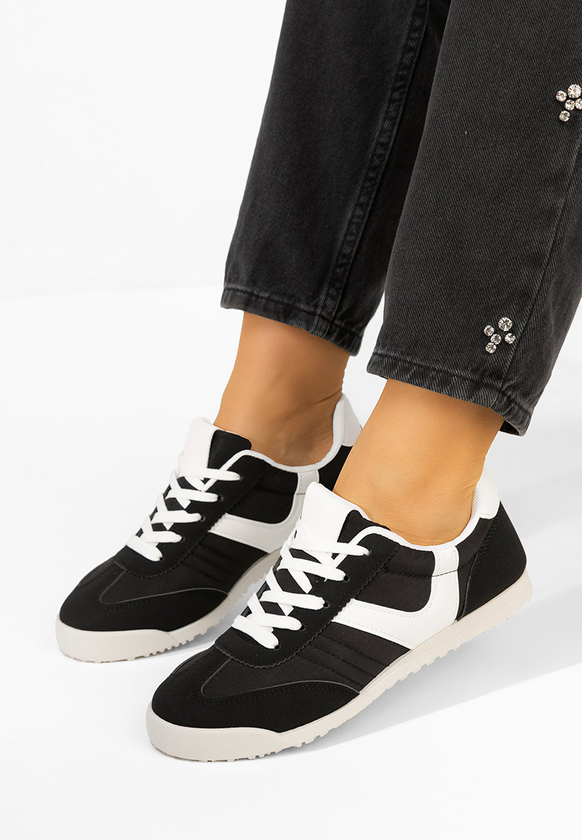 Czarne sneakersy damskie Cleta