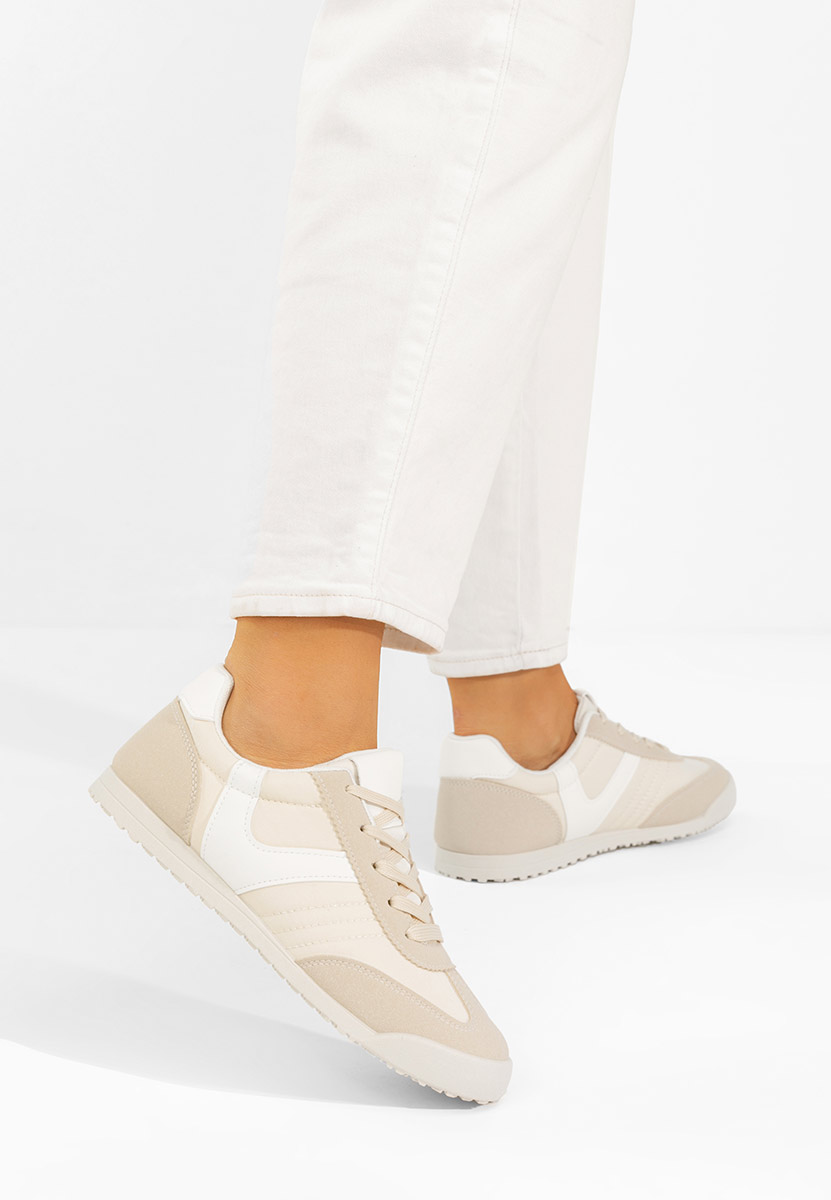 Beżowe sneakersy damskie Cleta