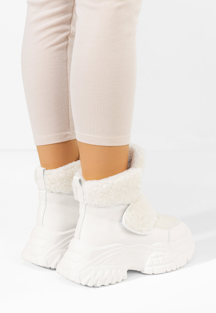 Białe zimowe sneakersy damskie Comino