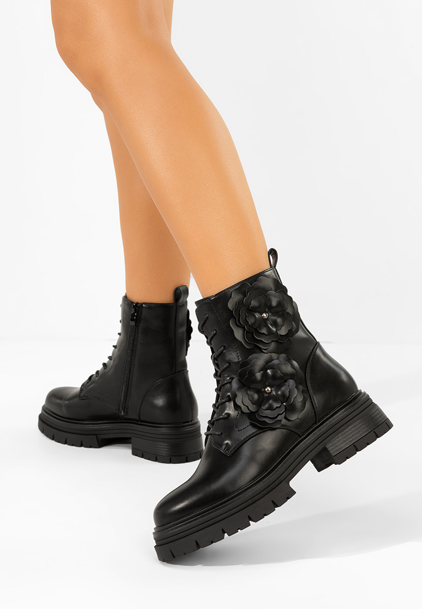 Czarne botki na platformie Penda