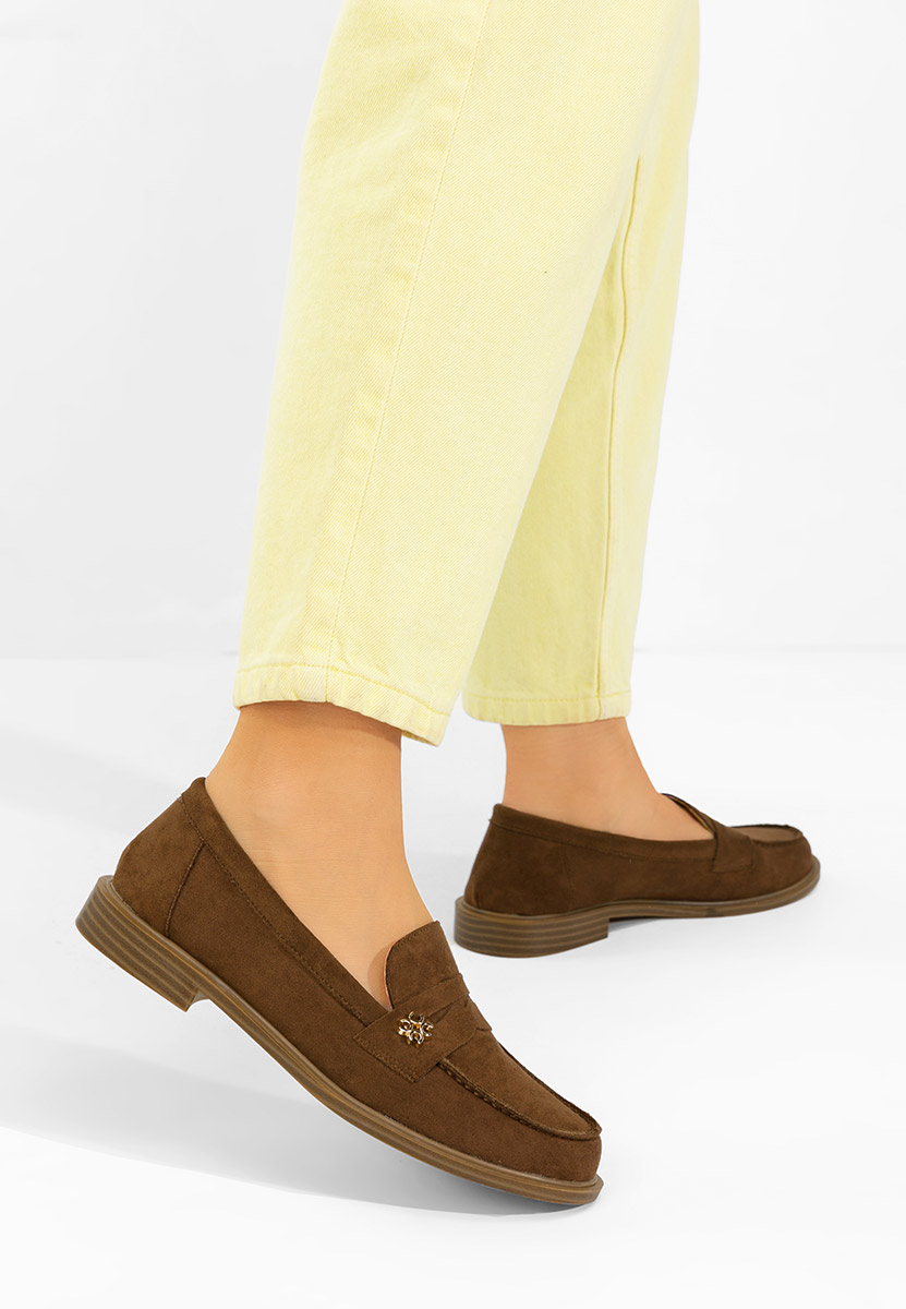 Brązowe mokasyny damskie Tisera