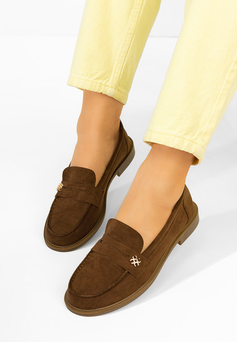 Brązowe mokasyny damskie Tisera