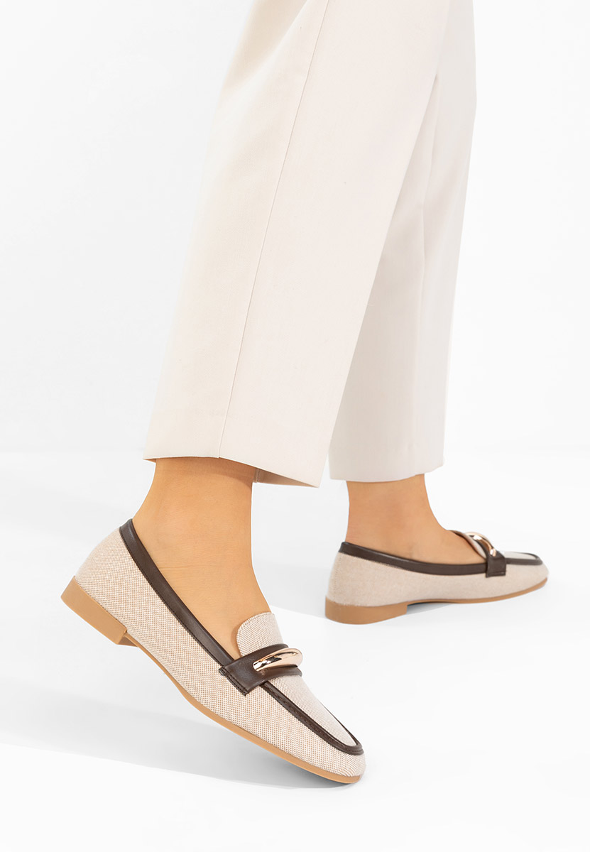 Beżowe mokasyny damskie Meliania