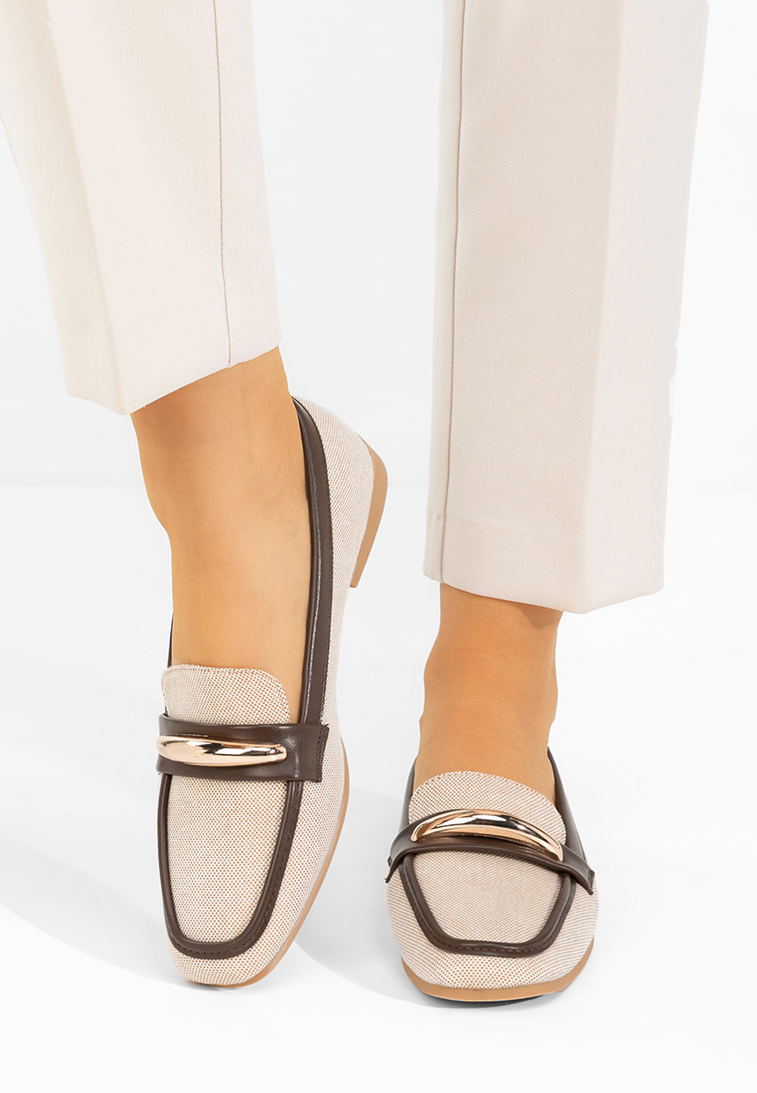 Beżowe mokasyny damskie Meliania