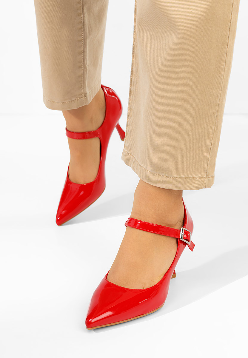 Czerwone czółenka na szpilce Rosilla