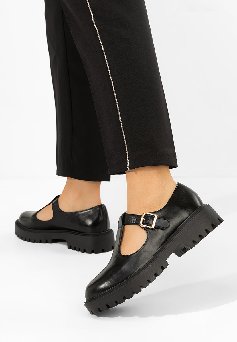 Czarne półbuty damskie Kenia V2