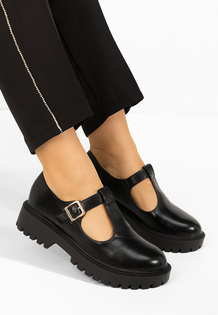 Czarne półbuty damskie Kenia V2