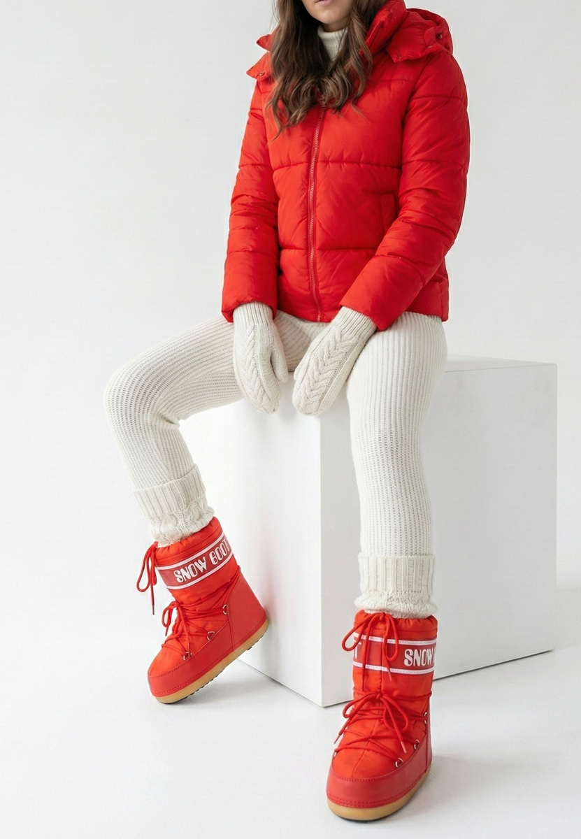 Czerwone śniegowce damskie Altares