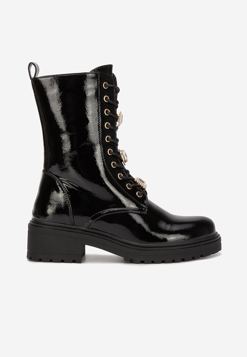 Czarne workery damskie Rilana