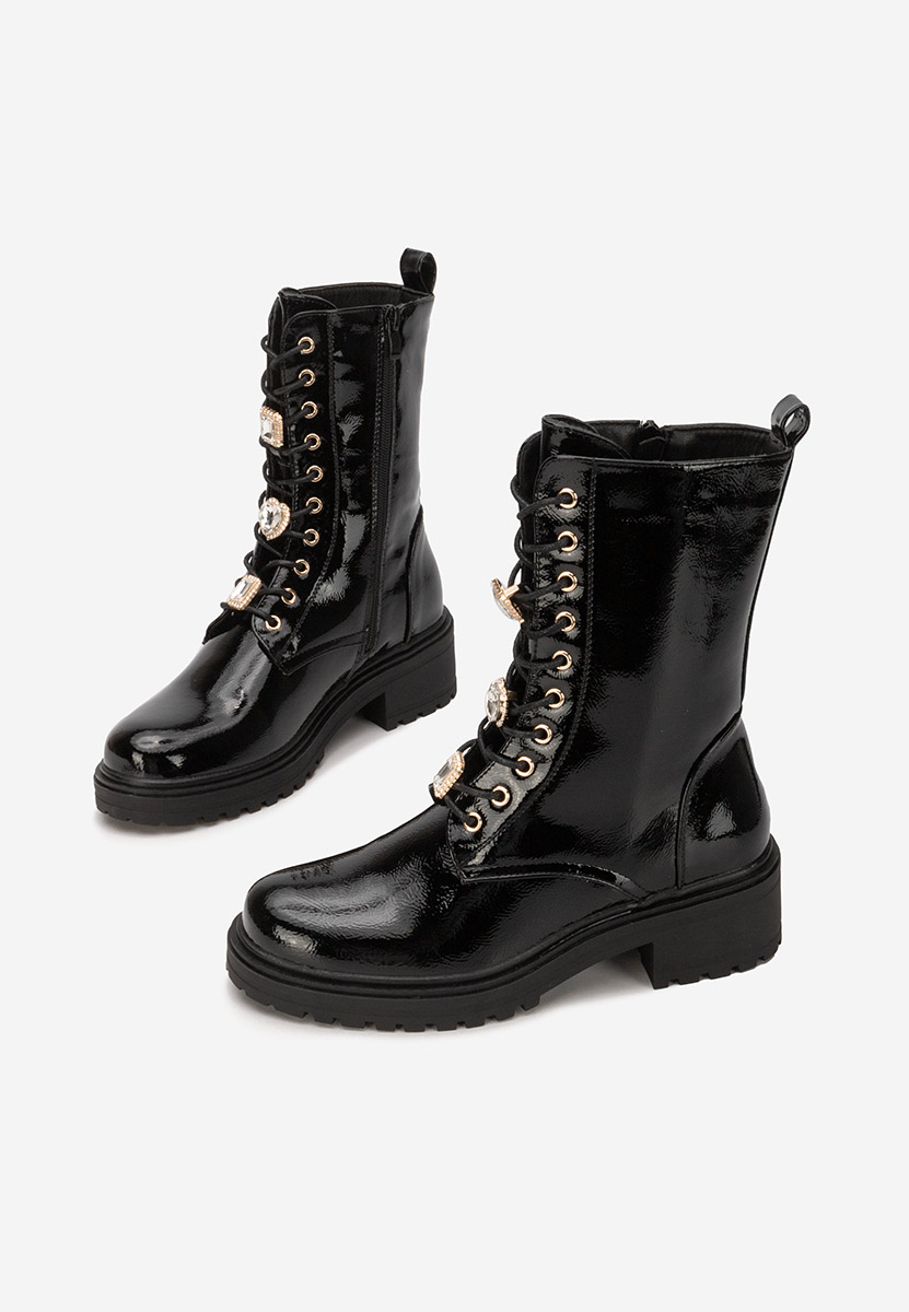 Czarne workery damskie Rilana